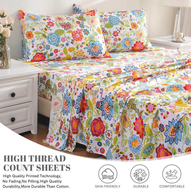 Ultra Soft Floral Sheets (4 Piece)