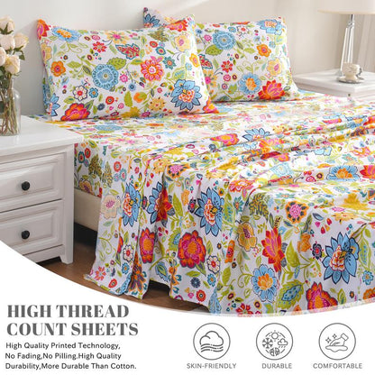 Ultra Soft Floral Sheets (4 Piece)